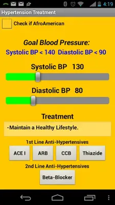 Hypertension Treatment JNC 8 android App screenshot 1